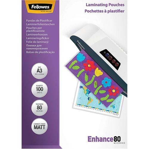 Fellowes Laminierfolie A3 80 mic matt - 100 Stück