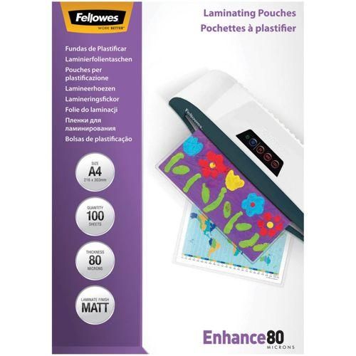 Fellowes Laminierfolie A4 80 mic matt - 100 Stück