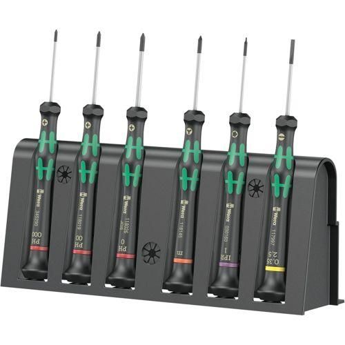 Wera 2050/6 Elektroniker Schraubendrehersatz + Rack