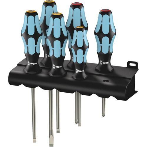 Wera 3334/6 Schraubendrehersatz Edelstahl + Rack