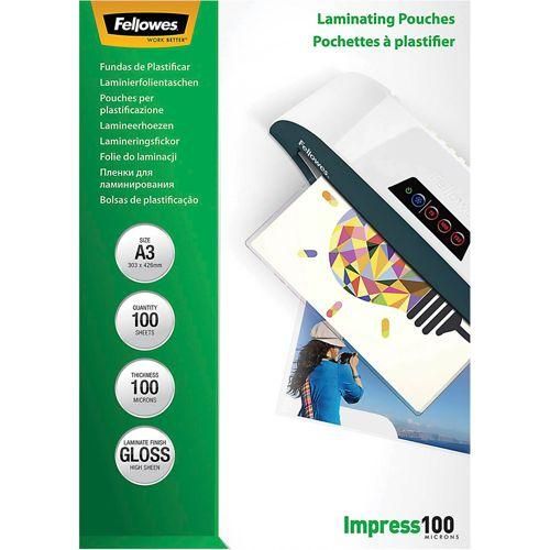 Fellowes Laminierfolie A3 100 mic glänzend - 100 Stück