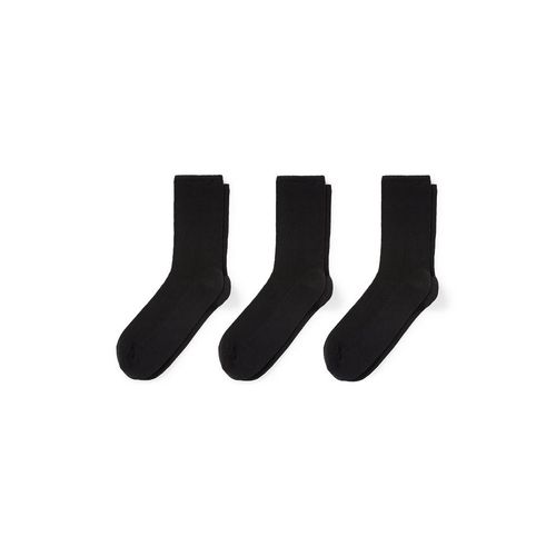C&A Set van 3 paar-sokken-comfortabel boordje, Zwart, Maat: 35-38