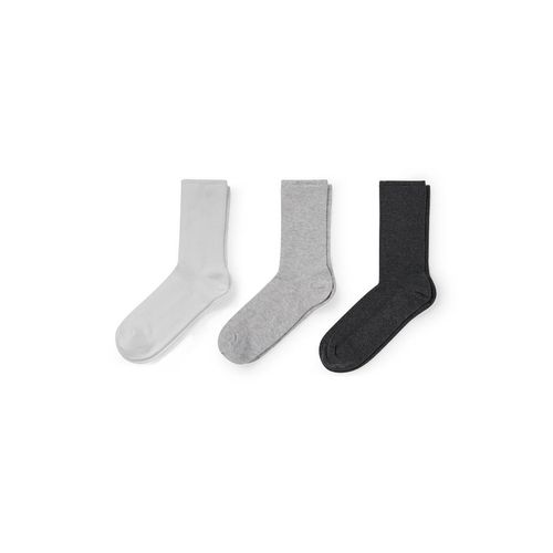C&A Set van 3 paar-sokken-comfortabel boordje, Grijs, Maat: 35-38