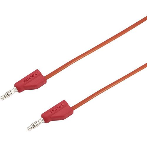 VOLTCRAFT MSB-300 Messleitung Lamellenstecker 4 mm Lamellenstecker 4 mm 25.00 cm Rot 1 St.