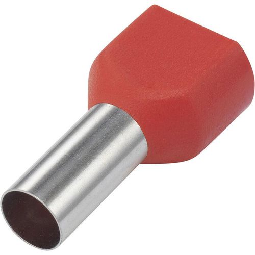 ROT - tru components 1091320 Zwillings-Aderendhülse 10 mm² Teilisoliert 100 St.