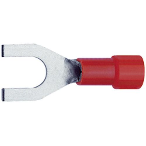 ROT - Klauke 620C4 Gabelkabelschuh 0.50 mm² 1 mm² Loch-Ø=4.3 mm Teilisoliert 1 St.