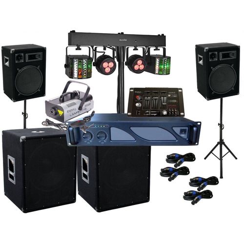 DSX DJ Set Mixer Anlage Nebel LED Licht Verstärke Musikanlage Party-Lautsprecher (2000 W)