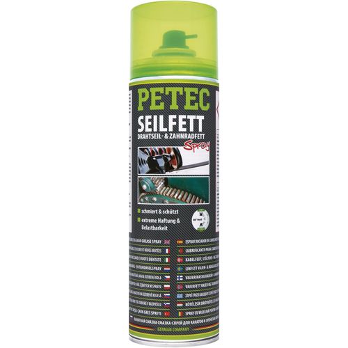 PETEC Seilfett-Spray (500 ml) Seilfett Dunkelbraun 71650