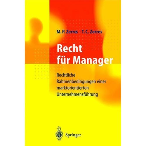 Recht für Manager - Michael P. Zerres, Thomas C. Zerres, Kartoniert (TB)
