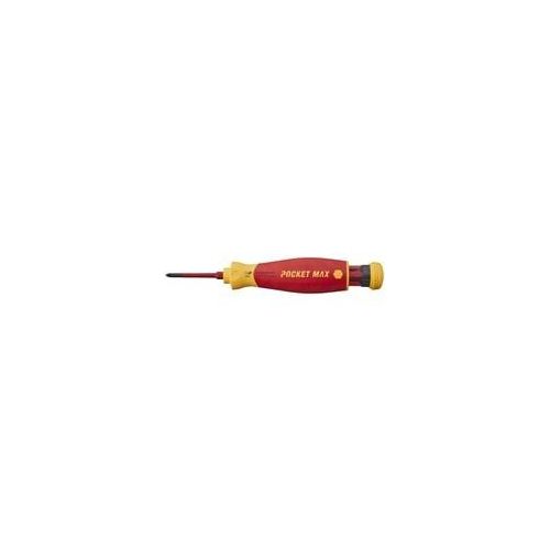 Schraubendreher mit Bitmagazin PocketMax electric rot/gelb, 5-teilig