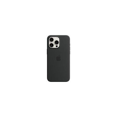 Silikon Case mit MagSafe, Handyhülle schwarz, iPhone 15 Pro Max