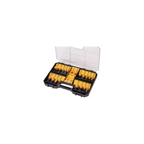 Fräser-Set DT90017, 22-teilig schwarz/gelb, 8mm Schaft