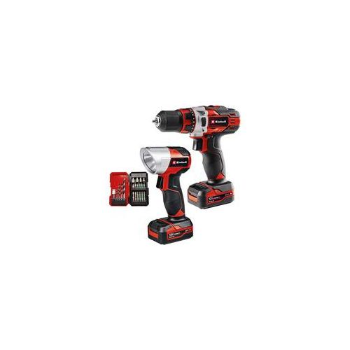 Akku-Bohrschrauber TE-CD 12/1 +22+CL, 12Volt rot/schwarz, 2x Li-Ionen Akku 2Ah, 22-teiliges Bit- und Bohrerset + Akku-Leuchte