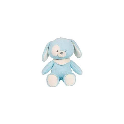 Plüsch-Hündchen aus 100% recyceltem Material, Kuscheltier hellblau/weiß
