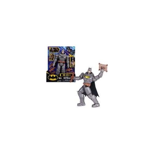 Batman 30 cm Deluxe-Actionfigur mit Schlag- und Wurffunktion, Spielfigur 5 Ausrüstungsgegenstände, Licht- und Soundeffekte