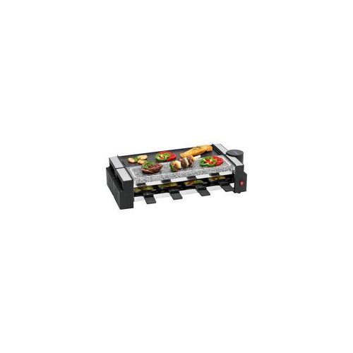 Raclette Grill mit heißem Stein RG 3678 schwarz/silber