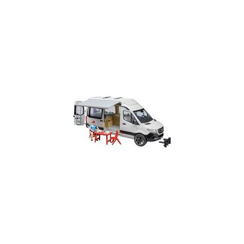 Mercedes Benz Sprinter Camper mit Fahrer, Modellfahrzeug weiß/schwarz