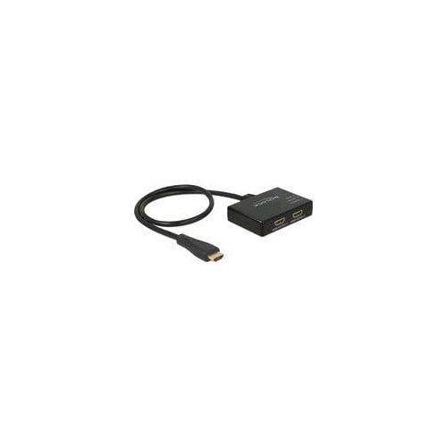 Splitter 1x HDMI Stecker > 2x HDMI out 4K, HDMI Splitter schwarz, 60cm