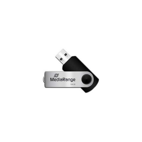 Flexi-Drive 128 GB, USB-Stick schwarz/silber, USB-A 2.0
