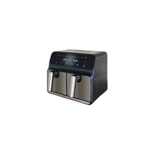 Heißluftfritteuse Doppelkammer Twin Zone schwarz/edelstahl, 1.700 Watt, 2 Körbe je 4 Liter