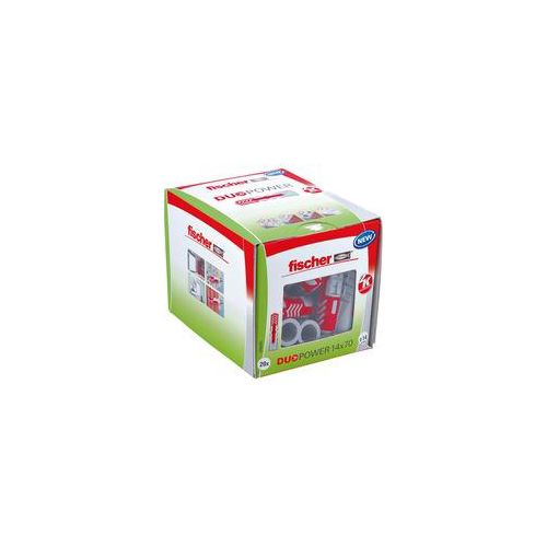 Dübel DUOPOWER 14x70 LD hellgrau/rot, 20 Stück