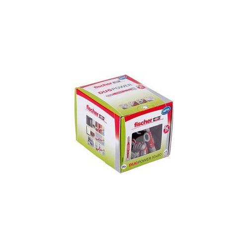 Dübel DUOPOWER 10x80 LD hellgrau/rot, 25 Stück