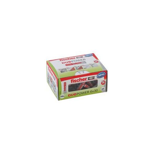 Dübel DUOPOWER 6x30 LD hellgrau/rot, 100 Stück