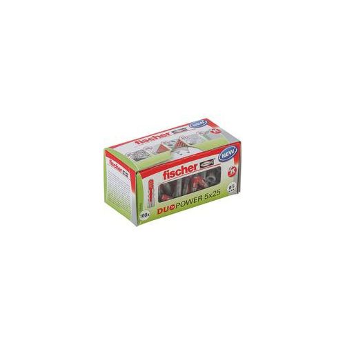 Dübel DUOPOWER 5x25 LD hellgrau/rot, 100 Stück