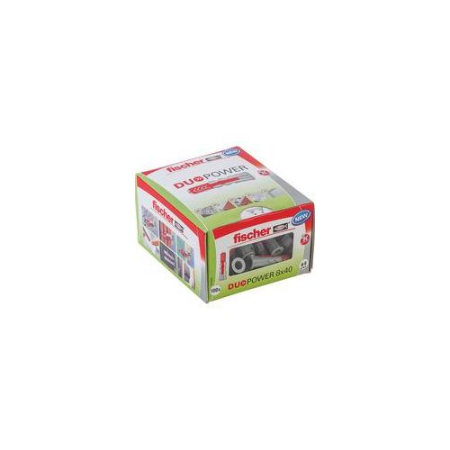 Dübel DUOPOWER 8x40 LD hellgrau/rot, 100 Stück