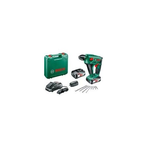Akku-Bohrhammer Uneo Maxx, 18Volt grün, 2x Li-Ionen Akku 2,5Ah, im Koffer, POWER FOR ALL ALLIANCE