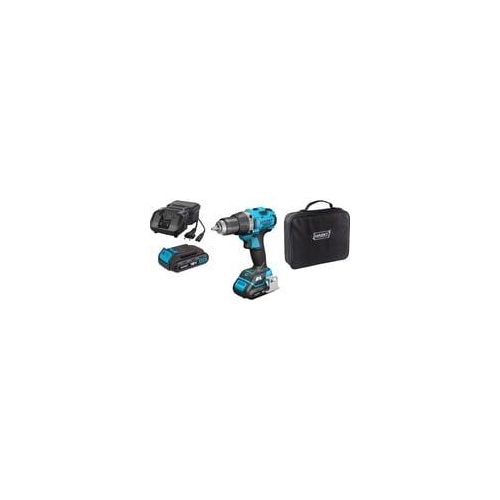 Akku-Bohrmaschine Satz 9230-2, 18Volt, Bohrschrauber blau/schwarz, Li-Ionen Akku 2Ah