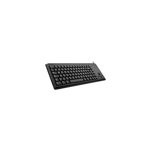 Slim Line G84-4400, Tastatur schwarz, US-Layout, integr. Trackball
