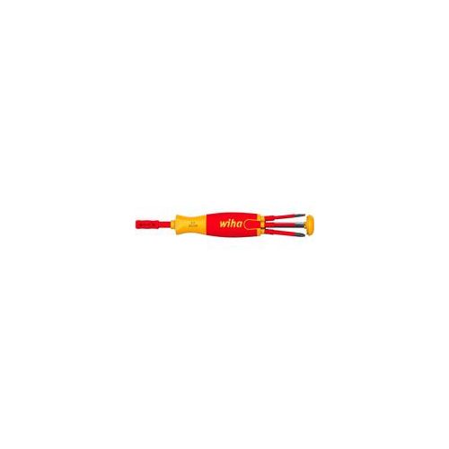 Schraubendreher mit Bit Magazin LiftUp electric rot/gelb, 7-teilig