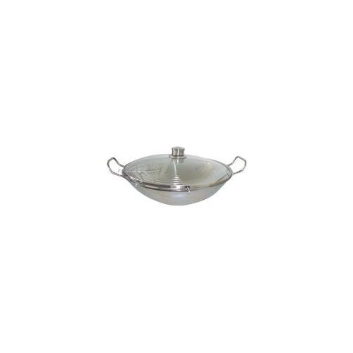 Wok-Set HEZ390090 edelstahl, Ø 35cm, 3-teilig