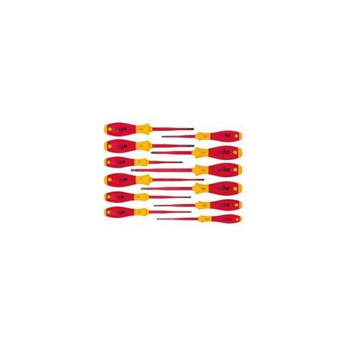 Schraubendreher-Set SoftFinish electric slimFix, 12-teilig rot/gelb