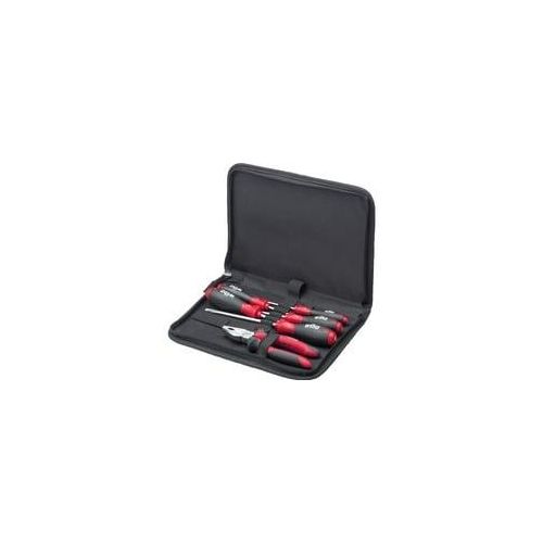 Werkzeug-Set Mechaniker schwarz/rot, 7-teilig, mit Tasche