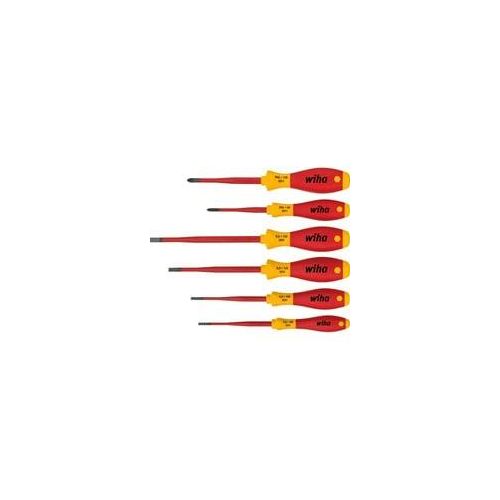 Schraubendreher-Set SoftFinish electric slimFix, 6-teilig rot/gelb