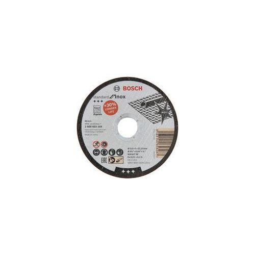 Trennscheibe Standard for Inox - Rapido, Ø 115mm Bohrung 22,23mm, WA 60 T BF, gerade
