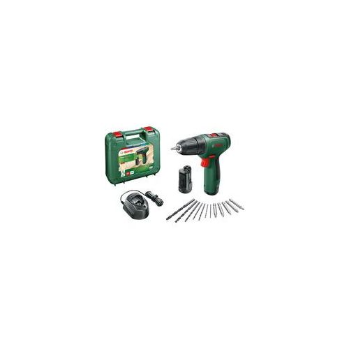 Akku-Bohrschrauber EasyDrill 1200 + Bit- und Bohrer-Set grün/schwarz, 2x Li-Ionen Akku 1,5Ah, Koffer