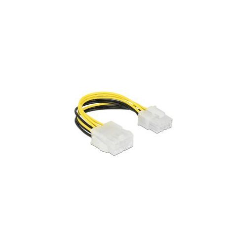 Kabel 8P EPS Stecker></noscript>Buchse 15cm, Verlängerungskabel schwarz/gelb, 15cm