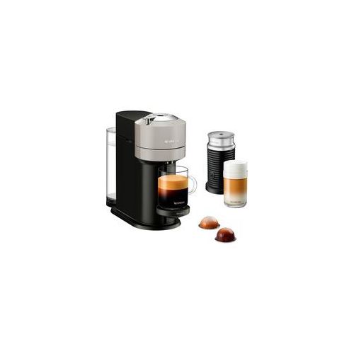 Nespresso Vertuo Next & Aeroccino XN911B, Kapselmaschine hellgrau/schwarz