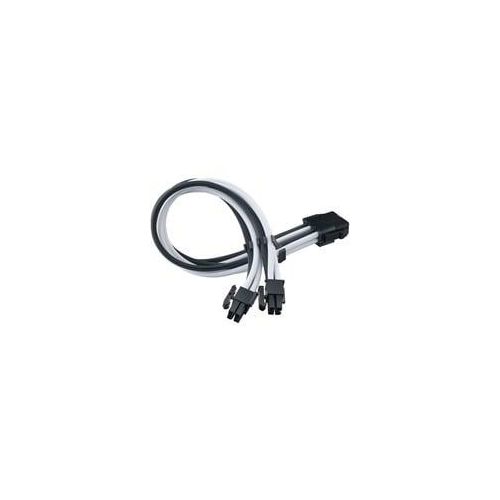 Strom-Verlängerungskabel SST-PP07E-EPS8BW schwarz/weiß, 30cm