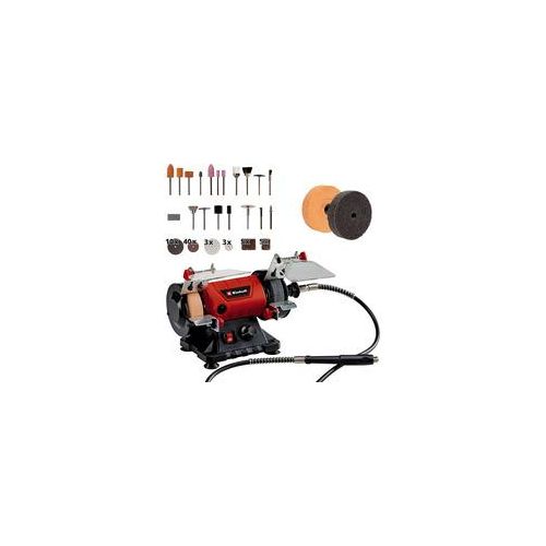 Doppelschleifer TC-XG 75 Kit rot/schwarz, 150 Watt, umfangreiches Zubehör-Kit für Polier- und Schleifarbeiten