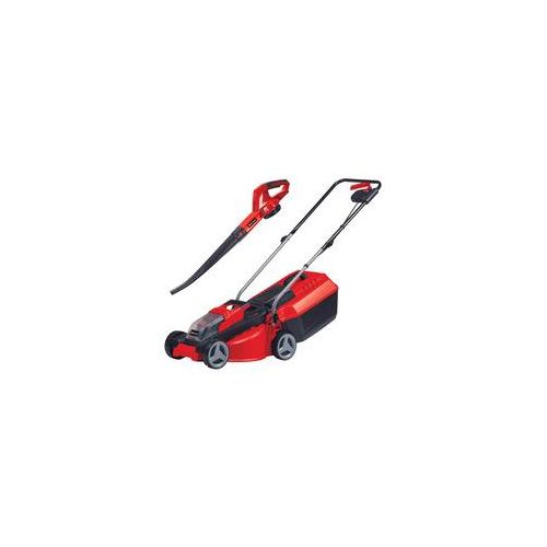 Rasenmäher-Laubbläser-Set GE-CM 3018 Li CL, 18Volt rot/schwarz, Li-Ionen Akku 3,0Ah