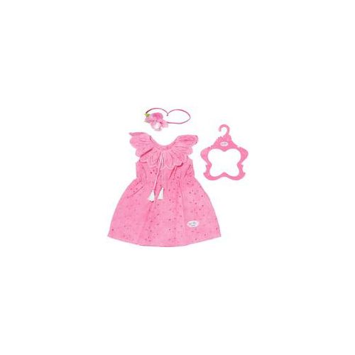 BABY born Trend Blumenkleid 43cm, Puppenzubehör Kleid und Haarband, inklusive Kleiderbügel