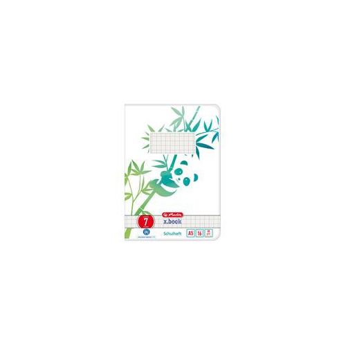 Schulheft A5 16 Blatt Lineatur 07 GREENline Panda