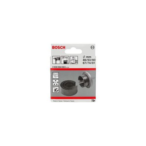 Lochsägen-Set, Ø 46-81mm, für Alu 6-teilig, Arbeitslänge 32mm