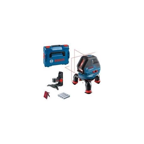 Linienlaser GLL 3-50 Professional, Kreuzlinienlaser blau/schwarz, L-BOXX 136, rote Laserlinien