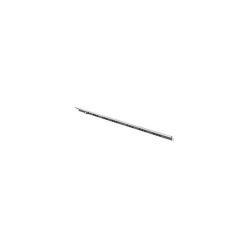 Steckdosenleiste mit Aluminiumprofil, 18-fach, 42HE schwarz/aluminium, 2 Meter Kabel, Leitungsschutzschalter 16A Typ C