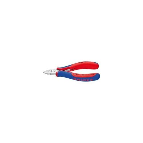 Elektronik-Seitenschneider 77 42 115, Elektronik-Zange rot/blau, reibungsarme Doppelfeder